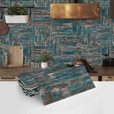 Durable PE Foam Tile Stickers with Industrial Style Matte Finish Waterproof and Removable for Kitchen Backsplash Bathroom Walls and Stair Steps